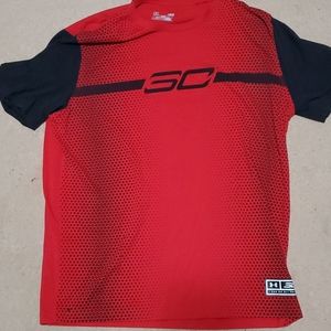 Red Under Armour Steph Curry Tee